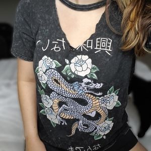 TBAR Limited | distressed choker graphic tee